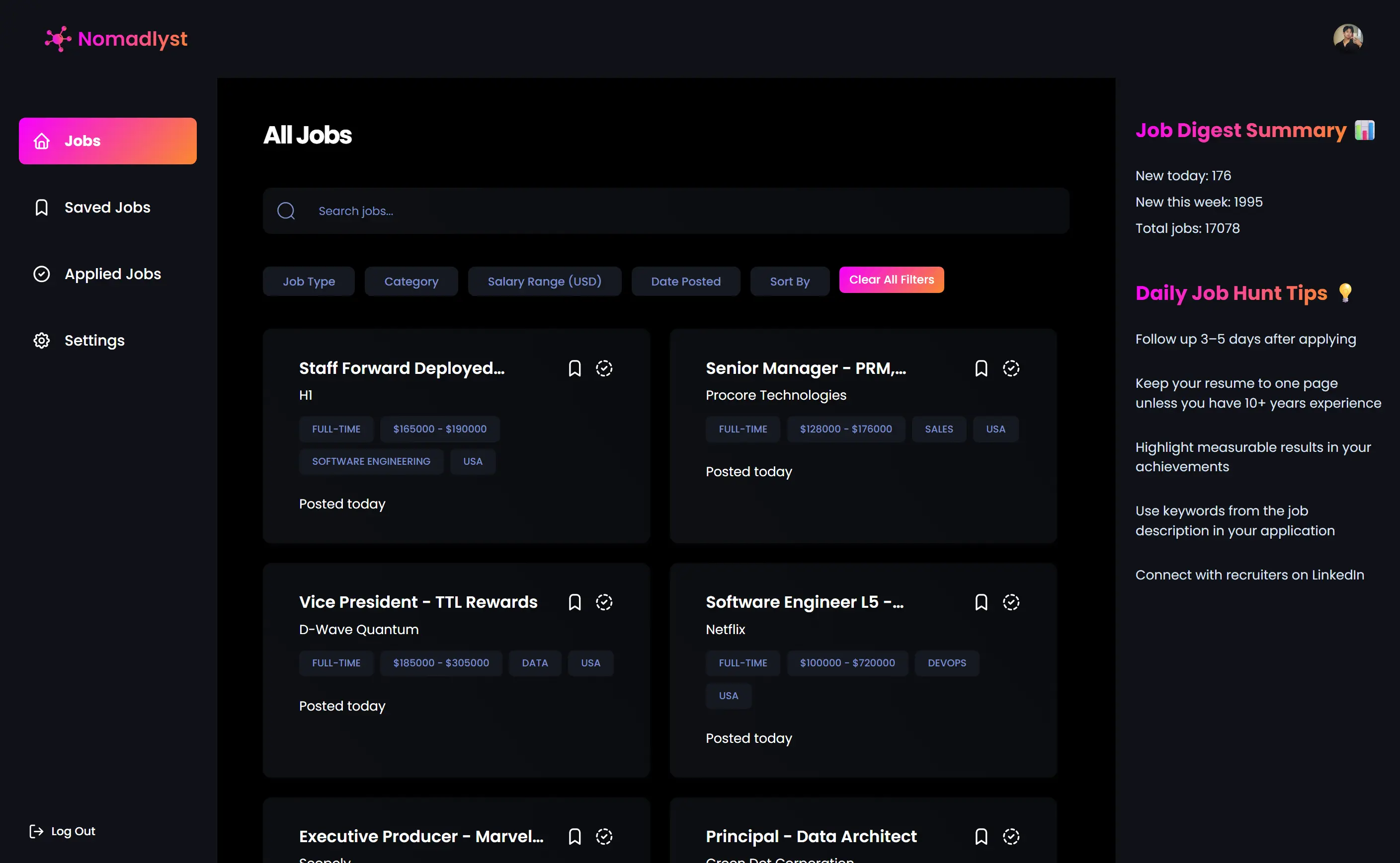 Nomadlyst screenshot